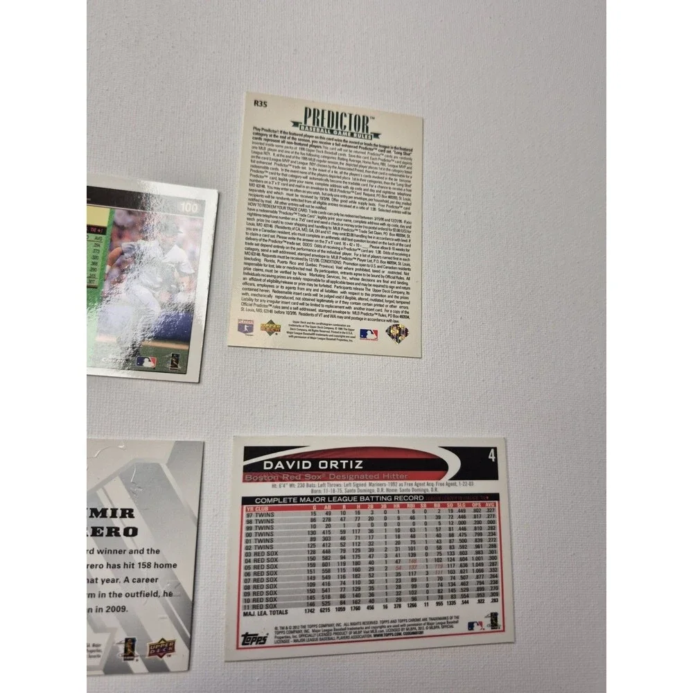 MLB Baseball Card Star Lot Ken Griffey Jr Jeff Bagwell David Ortiz Vladimir...